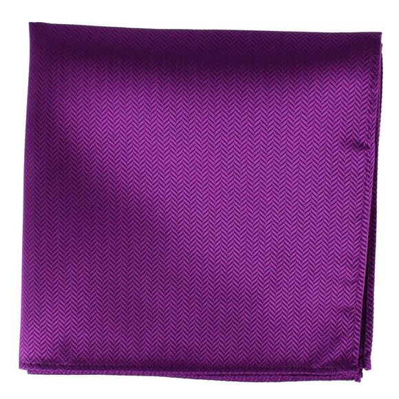 Ascentix Etched Herringbone Twist Pocket Square - Picture 2 of 3